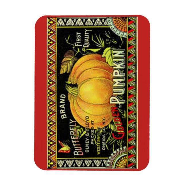 Vintage Fall Pumpkin Magnet (Vertikal)