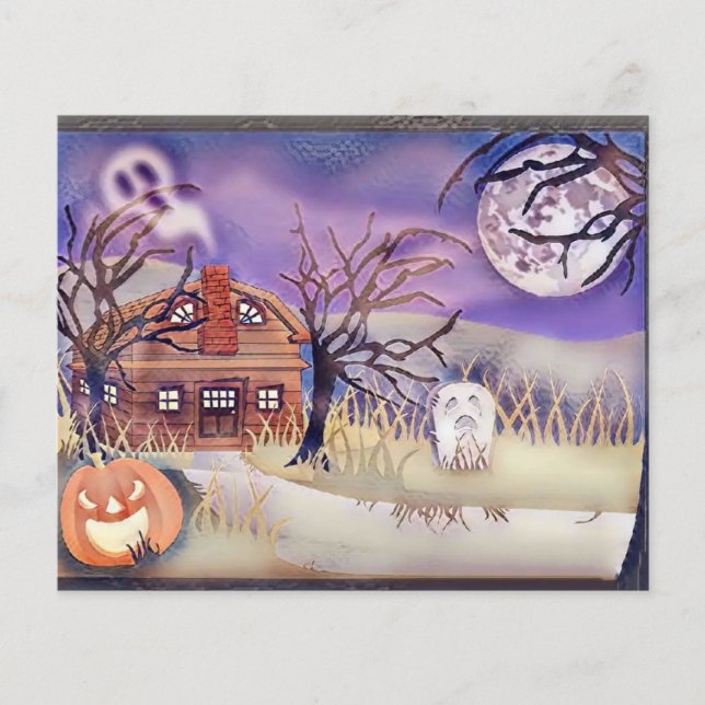 Vintage Fall pumpor höst färger vattenfärg (Framsida)