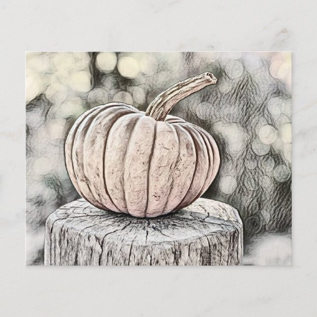 Vintage Fall pumpor höst färger vattenfärg (Framsida)