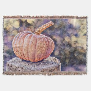 Vintage Fall pumpor höst färger vattenfärg Filt