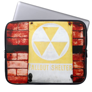 Vintage Fallout Shelter Grunge Bärbar Dator Fodral