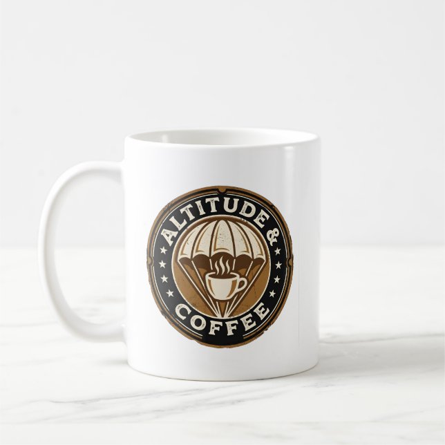 Vintage Fallskärm & Kaffe Kaffemugg (Vänster)