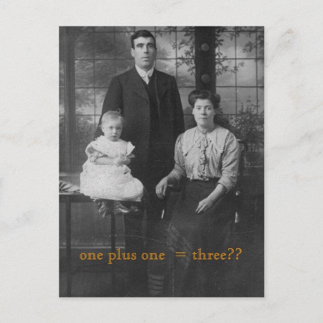 Vintage-familj Vykort (Framsida)