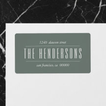 Vintage Familjenamn Grön Adress