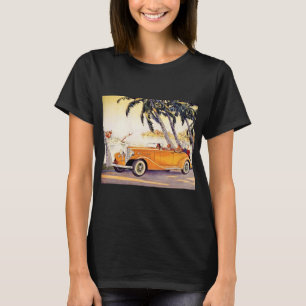 Vintage familjesemester i en cabriolet tee