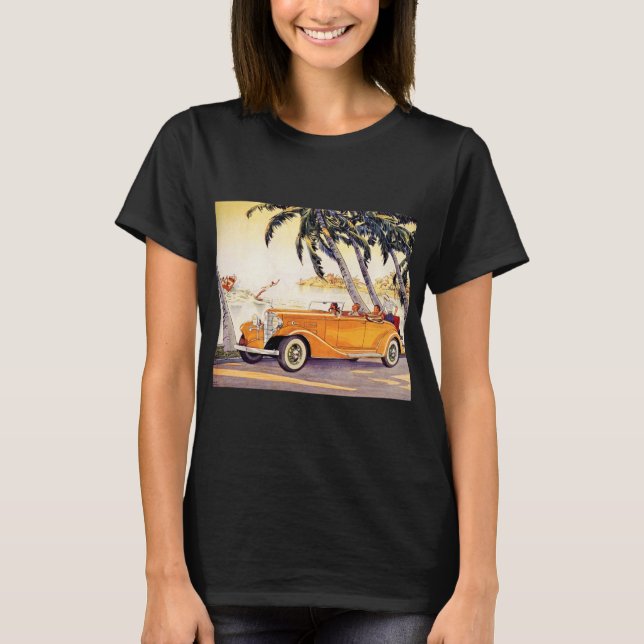 Vintage familjesemester i en cabriolet tee (Framsida)