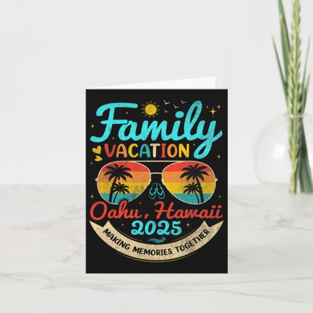 Vintage familjesemester Oahu  Kort (Framsida)