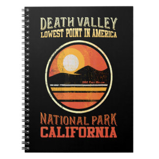 Vintage Familjesemester Resa Death Valley Vandring Anteckningsbok