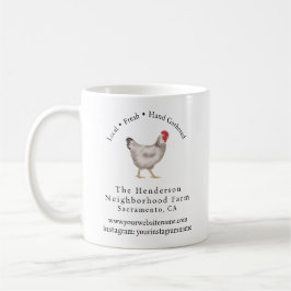 vintage Family Chicken Farm Business Kaffemugg