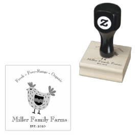 Vintage Family Farm Chicken Egg Carton Stämpel