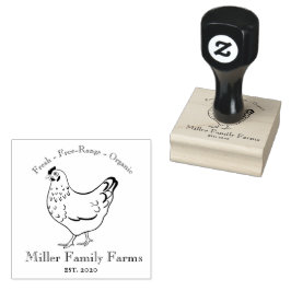 Vintage Family Farm Chicken Egg Carton Stämpel