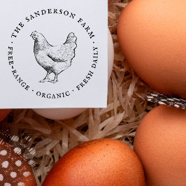 Vintage Family Farm Rustic Egg Carton Stämpel