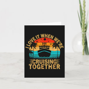 Vintage Family Matching Couple Cruisin Frakt Cruis Kort