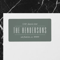 Vintage Family Name Green Address