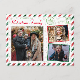 Vintage Family Photos Airmail - jul i familjen Gli Vykort