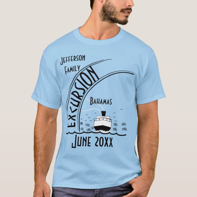 Vintage Family Reunion Cruise Destination Tee (Framsida)