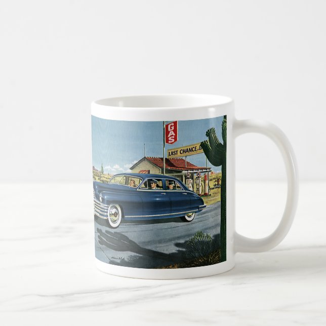 Vintage Family Travel, senaste gaskassan Station Kaffemugg (Höger)