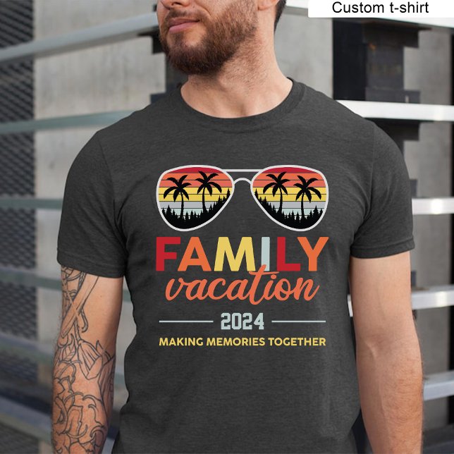 Vintage Family Vacation Skapar minnen tillsammans T Shirt (Family Vacation Making Memories Together T-Shirt)