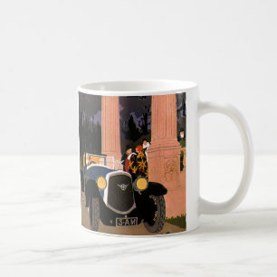 Vintage Fancy Resa, Elegant Kabrioletbil Kaffemugg