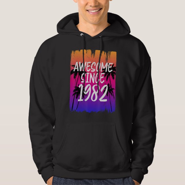 Vintage Fantastisk sedan 1982 Retro Hoodie (Framsida)