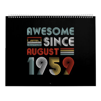 Vintage Fantastisk Sedan augusti 1959 63:e födelse Kalender