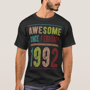 Vintage Fantastisk Sedan februari 1992 För manar k T Shirt