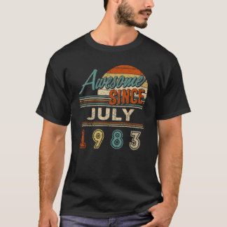 Vintage Fantastisk Sedan juli 1983 39 år gammal få T Shirt