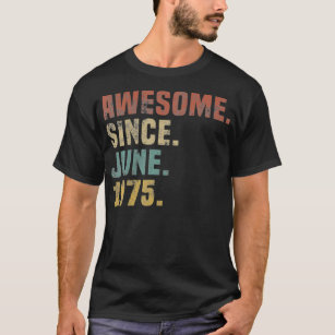 Vintage Fantastisk sedan juni 1975 Bday 47 Party 4 T Shirt