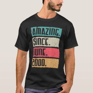 Vintage Fantastisk sedan juni 2000 Grattis på föde T Shirt