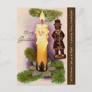 VINTAGE FANTASY "BABY ANSIKTE CANDLE" ORNATION HELG VYKORT