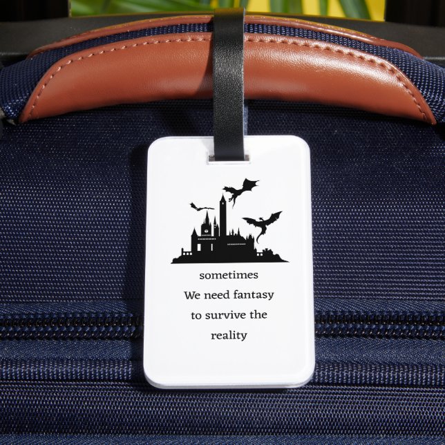 Vintage Fantasy  Dragon  Bagagebricka (Baksida Insitu 4)