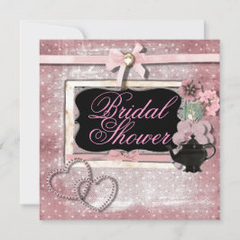 Vintage Fantasy Tea Party Inbjudningskort för möhi