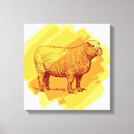 Vintage får canvastryck