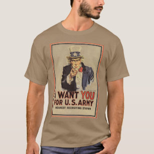 Vintage farbror Sam, jag vill ha dig WWI Propagand T Shirt