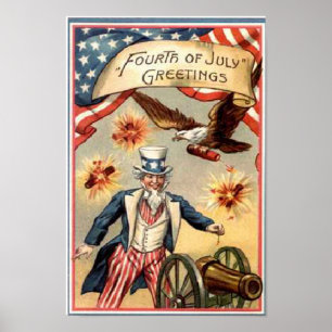 Vintage farbror Sam Poster
