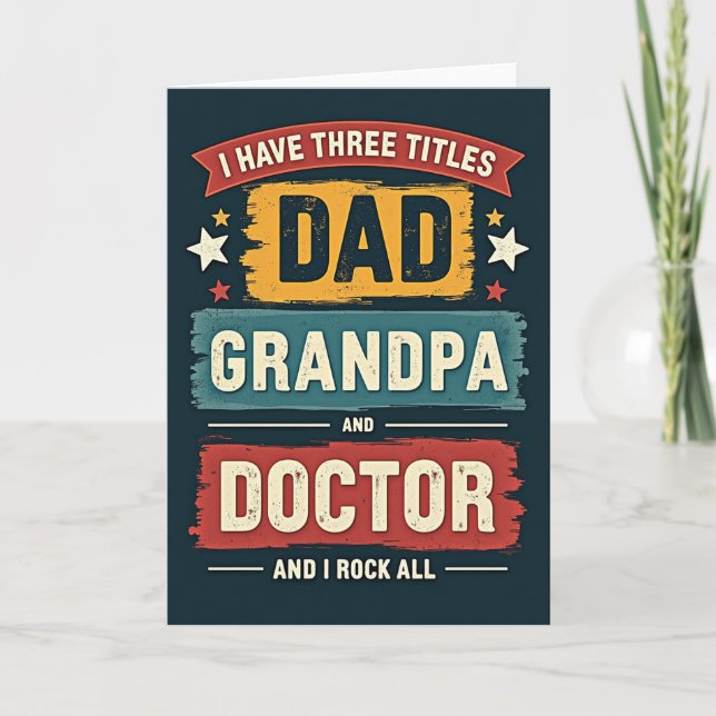 Vintage Farfar Doktor Kort (Framsida)