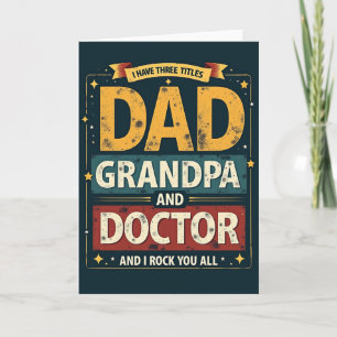 Vintage Farfar Doktor Pappa Kort