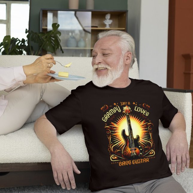 Vintage Farfars Bass Guitarists design T Shirt (Skapare uppladdad)