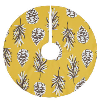 Vintage Färg Autumn Nature Inslag Julgransmatta Borstad Polyester