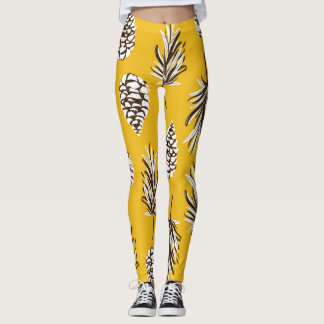 Vintage Färg Autumn Nature Inslag Leggings