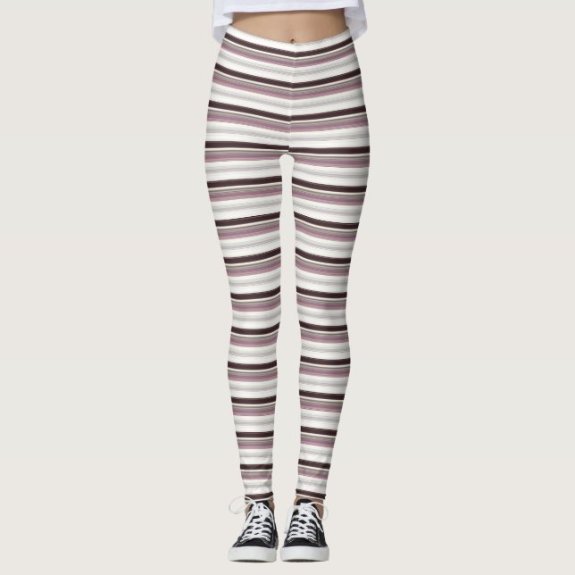 Vintage färg ränder leggings (Framsida)