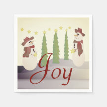 Vintage Färg Snögubbe