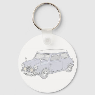Vintage-färgad mini- Cooper Nyckelring