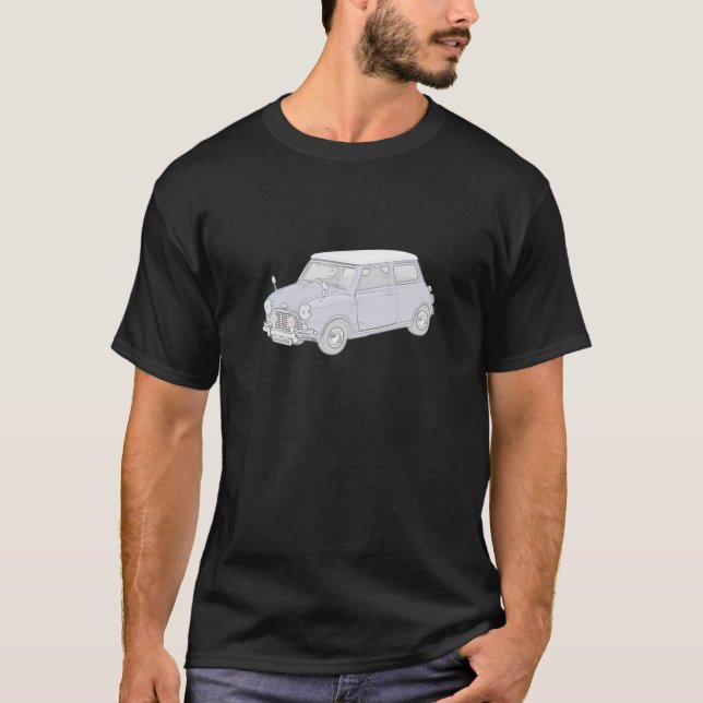 Vintage-färgad mini- Cooper Tee (Framsida)