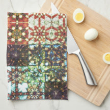 Vintage färgad ogenomskinlig kaleidoskopmosaik