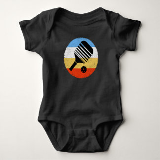 Vintage Färgad Retro Pickleball T Shirt