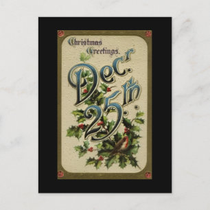 Vintage - färgade vykort för julgranar