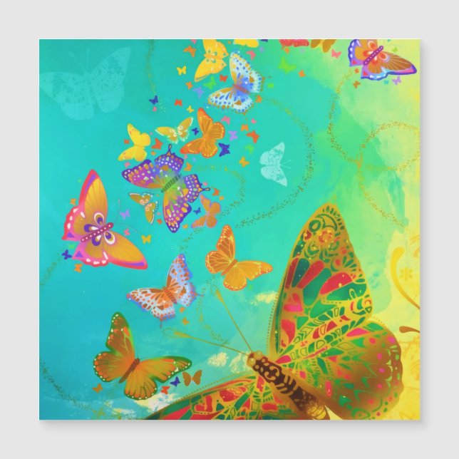 Vintage Färgämnet Butterfly Guld Glitter Vattenfär (Framsida)