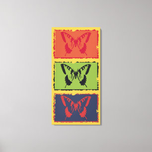 Vintage Färgat fjäril Fine Art 2 Canvastryck