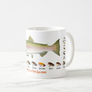 Vintage Färgfläckar Flygande rout Fly Fishing Flie Kaffemugg